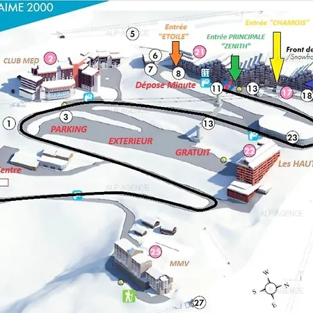 Aime 2000 - 3/4 Pers - Aime 2000 Diamant- Plagne Aime 2000 Mae-9544 Apartment *