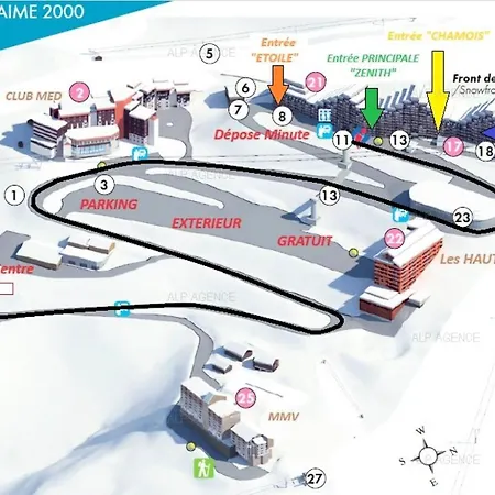 Aime 2000 - 3/4 Pers - Aime 2000 Diamant- Plagne Aime 2000 - H49a2 Mae-9544 Апартаменты *