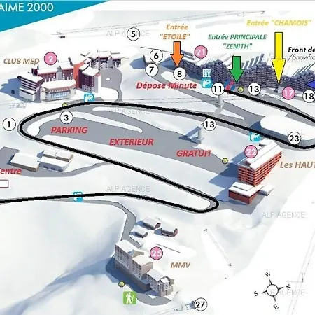 Апартаменты Aime 2000 - 3/4 Pers - Aime 2000 Diamant- Plagne Aime 2000 - H49a2 Mae-9544 Ла-Плань